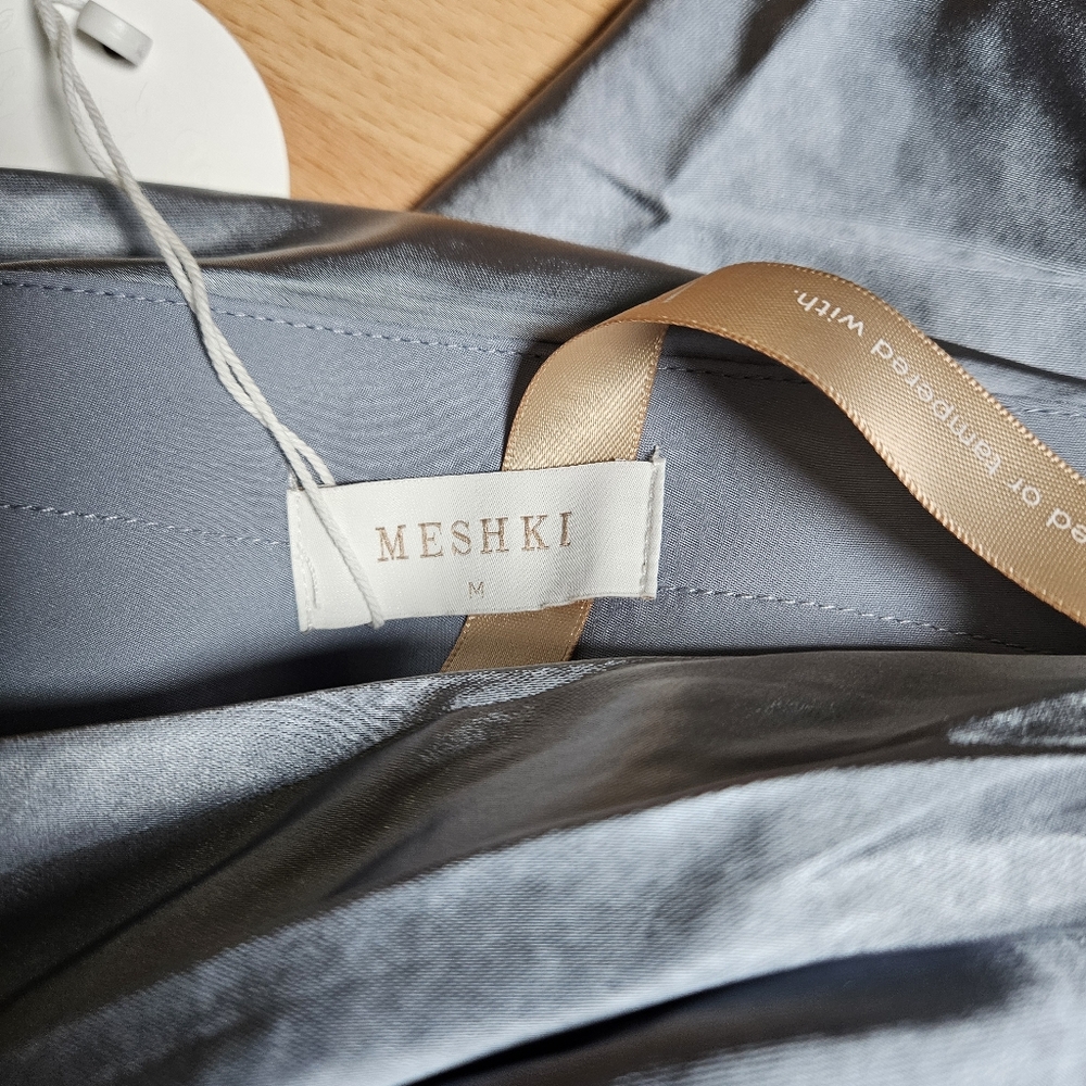 Meshki Light Blue One-Shoulder Maxi Dress - Picture 6 of 9